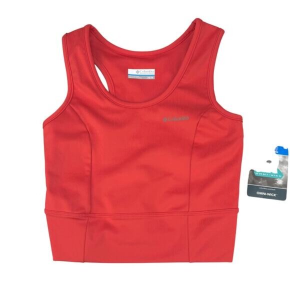 Columbia Women's Windgates II Cropped Top In Tan/Red Hibiscus Size XS - Picture 2 of 5